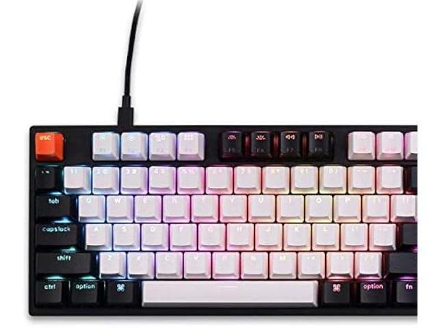 Keychron C1 Mac Layout Wired Mechanical Keyboard, Gateron G Pro Red Switch, Tenkeyless 87 Keys ABS keycaps Computer Keyboard for Windows PC Laptop,...