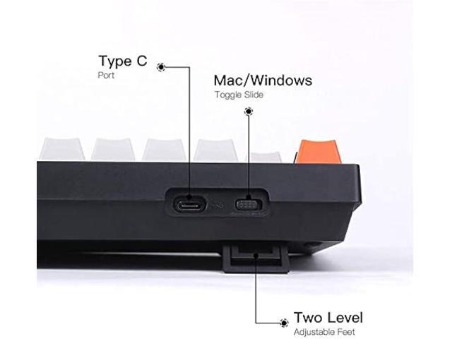 Keychron C1 Mac Layout Wired Mechanical Keyboard, Gateron G Pro Red Switch, Tenkeyless 87 Keys ABS keycaps Computer Keyboard for Windows PC Laptop,...