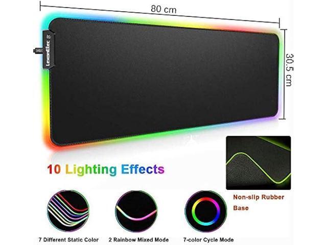 Wireless Gaming Keyboard and Mouse Combo,3 in 1 Rainbow LED Rechargeable Keyboard Mouse with 3800mAh Battery Metal Panel,10 Colors RGB Gaming Mouse...