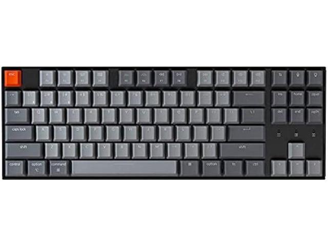 Keychron K8 Tenkeyless Wireless Mechanical Keyboard for Mac, RGB Backlight, Bluetooth, Multitasking, Type-C Wired Gaming Keyboard for Windows with.