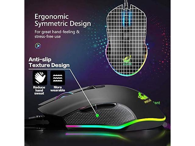 FELICON One Handed Gaming Keyboard and Mouse Combo, Rainbow Backlit 39 Keys Portable Small Mechanical Feel Keyboard with Wrist Rest Support, RGB...