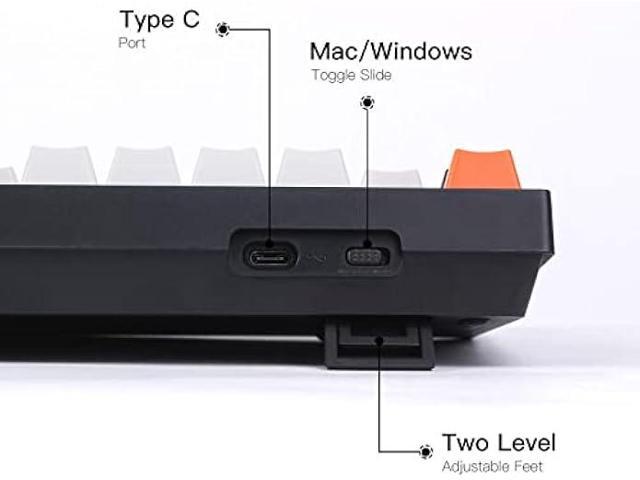 Keychron C1 Mac Layout Wired Mechanical Keyboard, Gateron G Pro Red Switch, Tenkeyless 87 Keys ABS keycaps Computer Keyboard for Windows PC Laptop,...