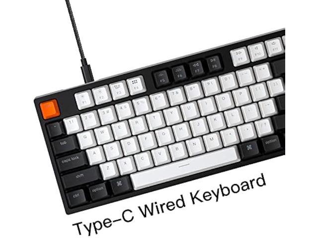Keychron C1 Mac Layout Wired Mechanical Keyboard, Gateron G Pro Red Switch, Tenkeyless 87 Keys ABS keycaps Computer Keyboard for Windows PC Laptop,...