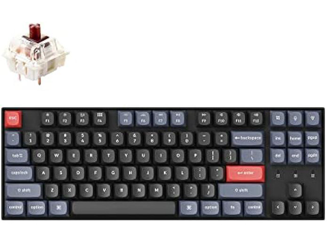Keychron K8 Pro Wireless Custom Mechanical Keyboard, QMK/VIA Programmable Bluetooth/Wired RGB Backlight Tenkeyless with Hot-swappable Gateron G Pro...