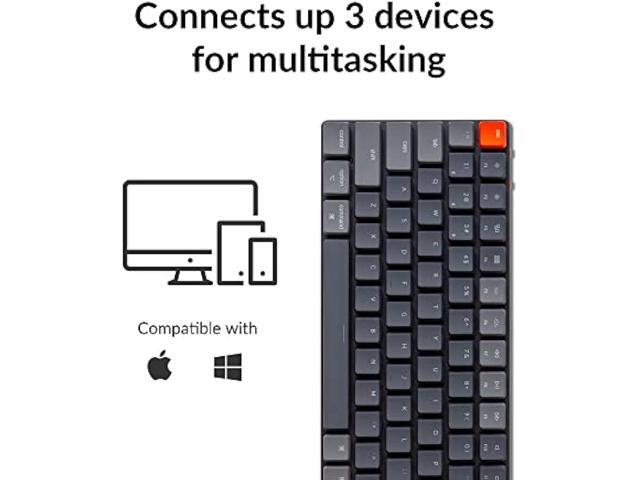 Keychron K3 Ultra-Slim 75% Layout RGB Backlit Wireless Bluetooth/Wired USB Mechanical Keyboard, Hot-Swappable Low-Profile Keychron Optical Brown...
