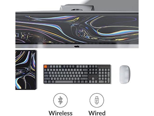 Keychron K10 Full Size Layout RGB Backlit Hot-Swappable Mechanical Gaming Keyboard for Mac Windows, Multitasking 104-Key Bluetooth Wireless/USB...