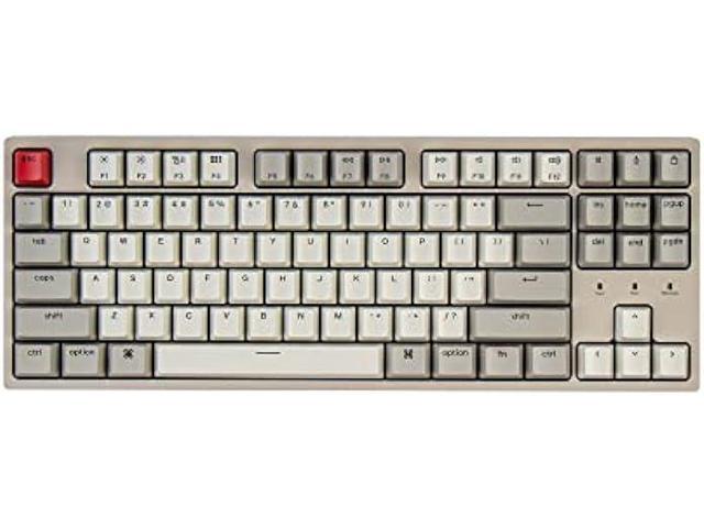 Keychron C1 Hot-swappable Wired Mechanical Keyboard for Mac Layout, Keychron Mechanical Red Switch/USB Type-C Cable/Double-Shot ABS Keycaps.