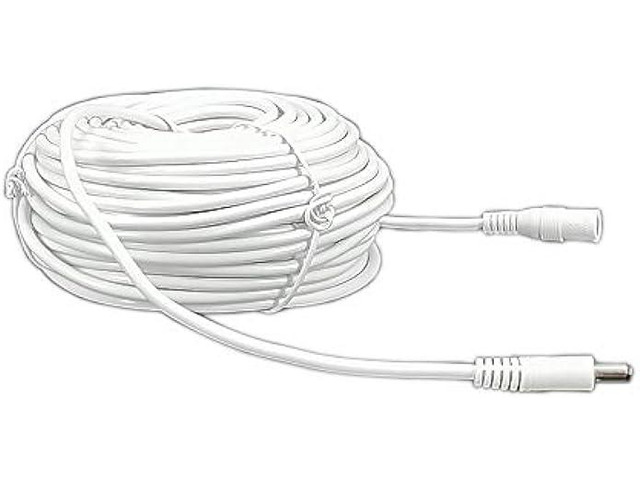 Sqlszt DC Power Adapter Extension Cable 100 feet 12V Power Adapter Extension Cable 2.1mm x 5.5mm Compatible with DC Adapter Cord Fit for CCTV...