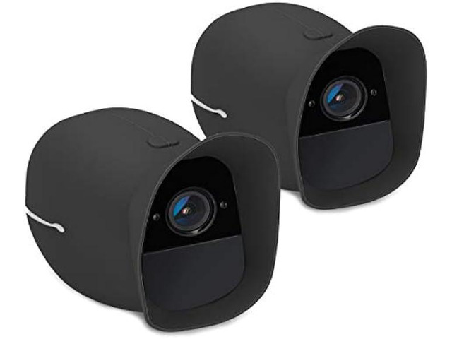kwmobile 2X Skin Compatible with Arlo Pro/Pro 2 Smart - Silicone Security Camera Case Outdoor CCTV Cover - Black