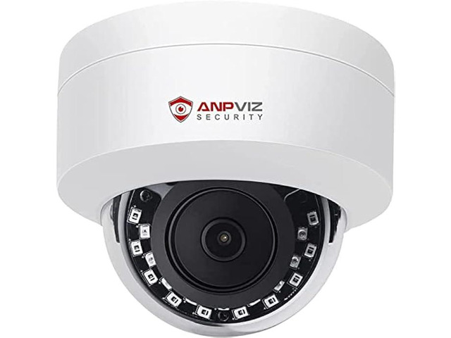 Anpviz 5MP PoE IP Dome Camera with Microphone, Audio, IP Security Camera Outdoor, Night Vision 98ft, Weatherproof IP66, Indoor Wide Angle 2.8mm,...