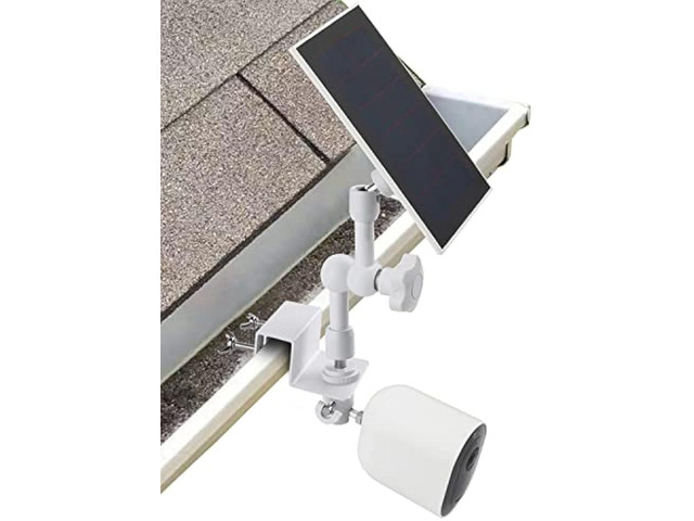 ALERTCAM 2-in-1 Weatherproof Gutter Mount for Arlo Solar Panel and Arlo Pro/Arlo Pro 2/Arlo Pro 3/Arlo Pro 4/Arlo Ulra Security Camera, Perfect...