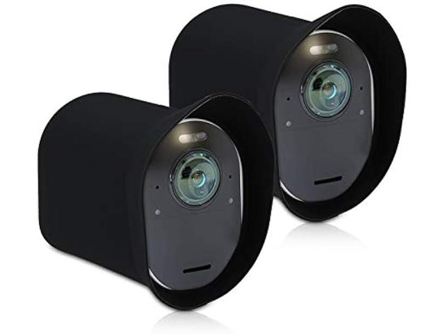 kwmobile 2X Skin Compatible with Arlo Ultra/Arlo Pro 3 / Pro 4 - Silicone Security Camera Case Outdoor CCTV Cover - Black