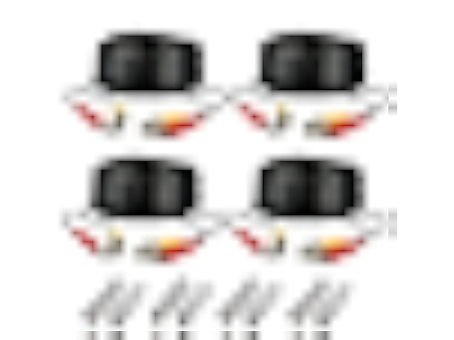 4-Pack 125ft Black Pre-Made All-in-One BNC Male to Male Video and Power Cable with RCA Connector for CCTV Camera DVR Security System, Black