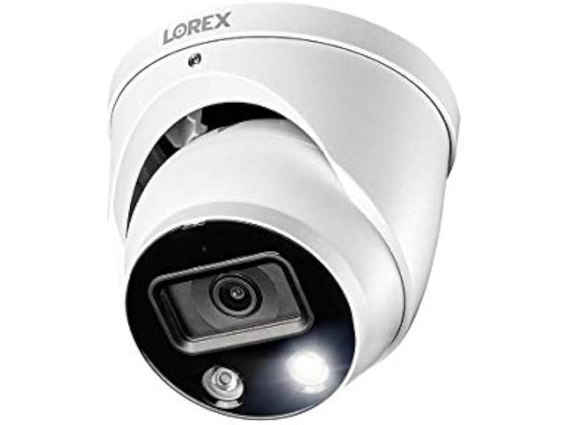 Lorex 4K Ultra HD Smart Deterrence Indoor/Outdoor IP Metal Dome Security Add-On Camera with Smart Motion Detection Plus Two-Way Talk Audio...