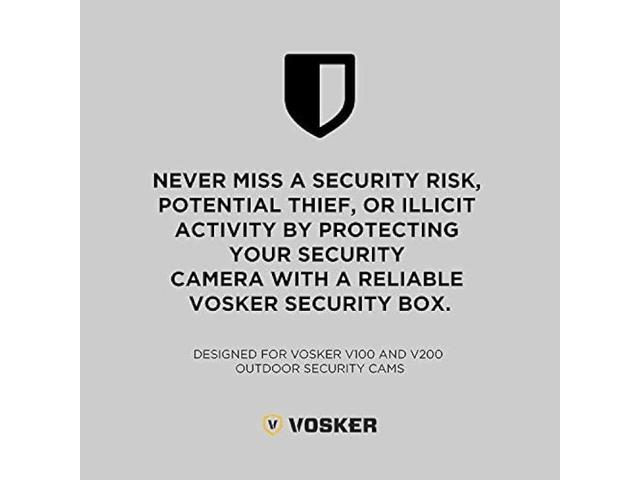 Vosker V100 and V200 Waterproof Outdoor Camera Security Box - Protective Heavy Duty Steel Case Weather & Animal Resistant with Easy Accessible...