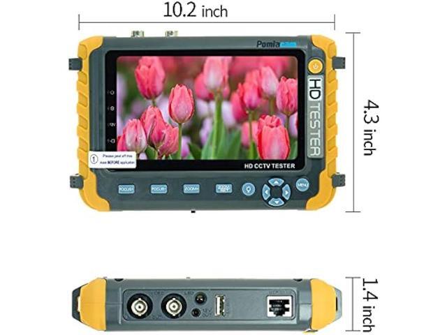 AHD CCTV Monitor Camera Tester IV8W 5 Inch 4-in-1 8MP AHD TVI 8MP CVI CVBS 1080P Coaxial HD Video Testerr Support RS485 PTZ Controller/UTP Cable...