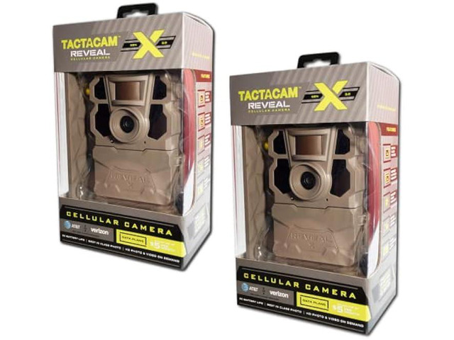 TACTACAM 2 Pack Reveal X Gen 2.0 LTE Cellular Trail Camera AT & T and Verizon, HD Video, HD Photo, Low Glow IR LED Flash (TA-TC-XG2) for Hunting,...