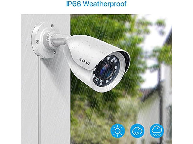 ZOSI 2MP 1080p HD Security Camera Outdoor Indoor 1920TVL (Hybrid 4-in-1 HD-CVI/TVI/AHD/960H Analog CVBS),24PCS LEDs,80ft Night Vision, 90°View...