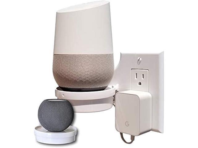 Mount Genie Smart Home Outlet Shelf: Hidden Cord Storage and Extra Custom Short Cords Great for Google Home, Nest, Security Cameras, Smart...