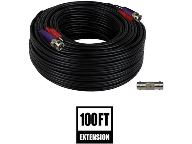 Night Owl 100 ft. in-Wall Rated Video/Power Camera Extension Cable with Extension Adapter