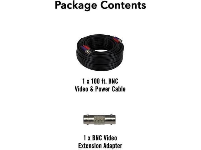 Night Owl 100 ft. in-Wall Rated Video/Power Camera Extension Cable with Extension Adapter