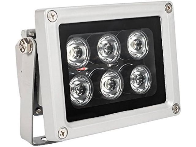 Infrared Illuminator, 850nm 6 LEDs 130 Feet 60 Degree Wide Angle IR Illuminator for Night Vision,Waterproof LED Infrared Light for CCTV Camera,...