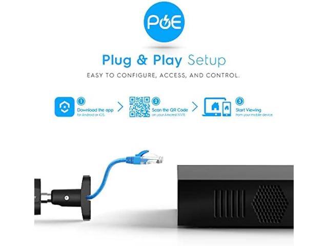 Amcrest 4K 16CH 8 Port PoE NVR (1080p/3MP/4MP/5MP/8MP) Network Video Recorder, 16CH (8-Port PoE) NVR - Supports up to 16 x 8-Megapixel IP Cameras,...