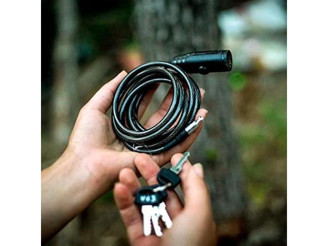 SPYPOINT CLM-6FT Six-Foot Long Trail Camera Coated Cable Lock Steel Cable Lock for securing Scouting Cameras Fits Most Trees and All Cameras Comes...