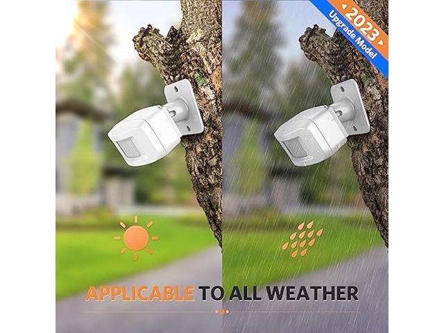 Driveway Alarms Wireless Outside Weatherproof - Motion Sensor Alarms System Motion Detector Plug-in Receiver Loud Chimes Security Alert Monitor...