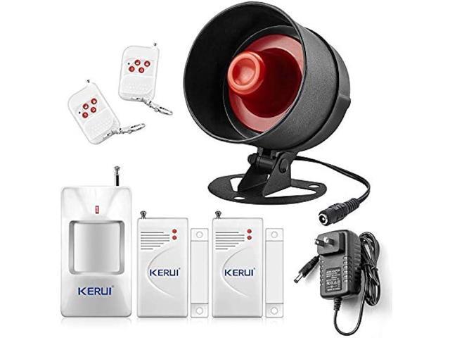 KERUI Upgraded Home Security System Indoor Outdoor Weather-Proof Siren Window Door Sensors Motion Sensor Alarm with Remote Control More DIY,.