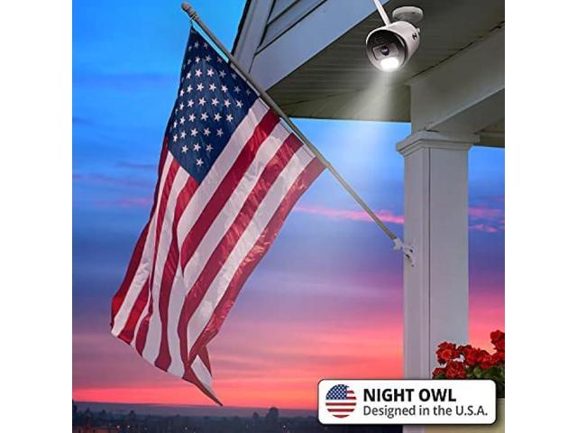 Night Owl Sp, Llc Night Owl Wi-Fi IP 4K HD Indoor/Outdoor Dual Spotlight Cameras with 2-Way Audio, Preset Voice Alerts and Built-in Camera Siren