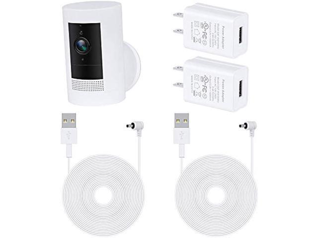 2Pack Power Adapter for Ring Stick Up Cam Battery(3rd Gen), with 30ft/9m Weatherproof Outdoor Cable Continuously Charge Your Camera, No Need to...