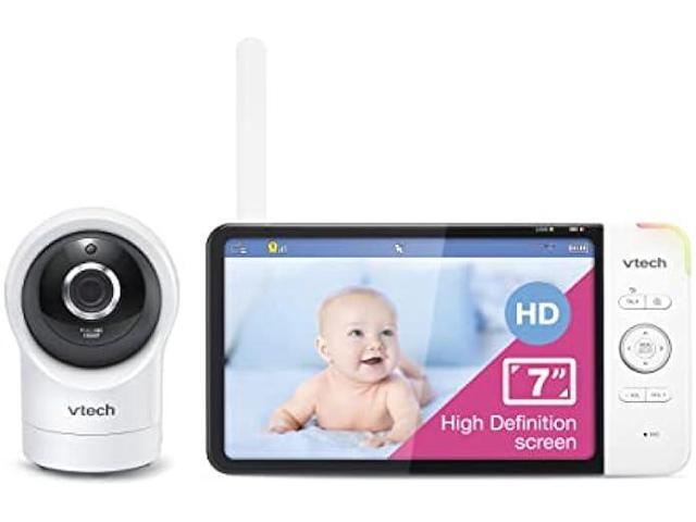 VTech RM7764HD 1080p WiFi Remote Access Baby Monitor, 360° Pan & Tilt, 7 720p HD Display, HD Night Vision, Soothing Sounds, 2-Way Talk, Temperature.