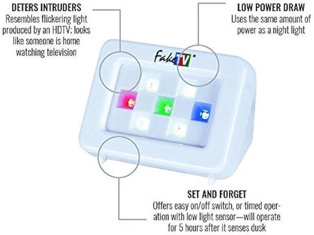 SABRE HS-FTV-7 Home Security TV Light Simulator with Night Sensor Easy to Use Burglar Deterrent, Similates Real HDTV, Energy Efficient with Always...