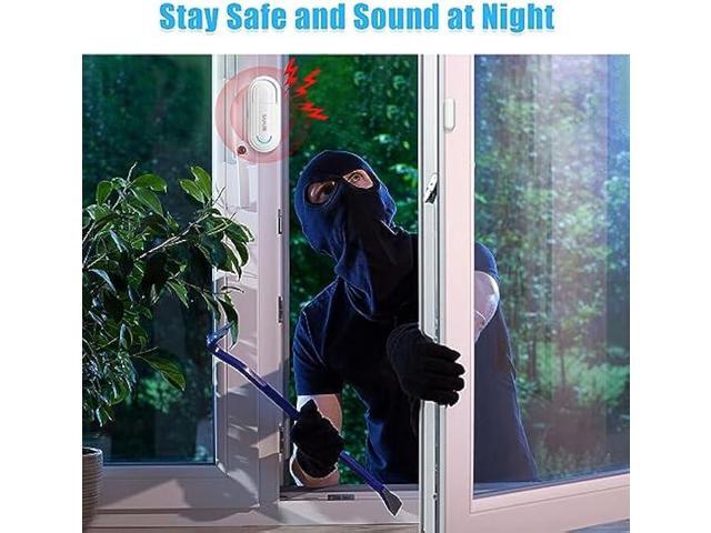 SanJie Door Alarm for Kids Safety, 0-120 Db Volume Ajustable, Wireless Door Alarms with Remote for Home /Kids Safety/Dementia Patients/Pool...