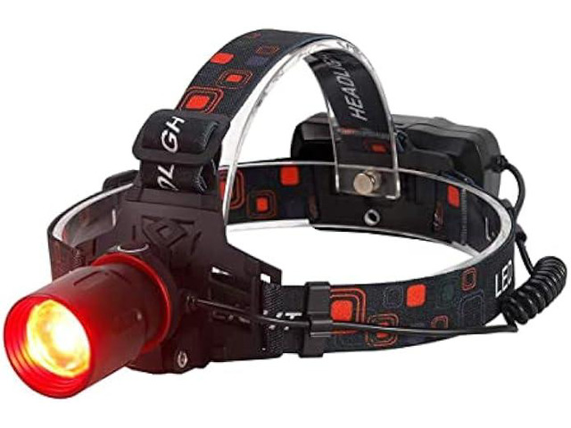 XLENTGEN Red Light Hunting Headlamp Rechargeable Red LED Headlamps 3 Modes Super Bright Red Headlamp for Coon Coyote Hog Predator Hunting Astronomy...