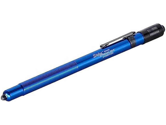 Streamlight 65050 Stylus 11-Lumen White LED Pen Light with 3 AAAA Alkaline Batteries, Blue