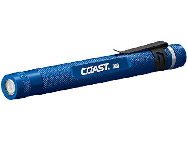 COAST G20 Inspection Beam LED Penlight with Adjustable Pocket Clip and Consistent Edge-To-Edge Brightness, Blue, 54 lumens