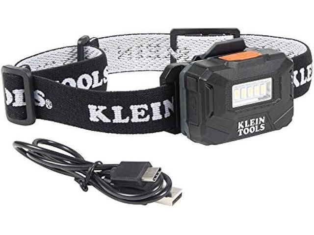 Klein Tools 56049 Rechargeable Headlamp / LED Lights, Adjustable Fabric Strap with Marker / Pencil Holder, 260 Lumens, for Work and Outdoors