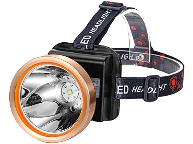 Hunting friends Superbright LED Rechargeable Headlamp,High Power 2 Light Modes Waterproof Headlight Adjustable Gold Head Troch Lamp for Hunting.