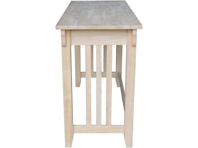 IC International Concepts Mission Drawer Desk, Unfinished