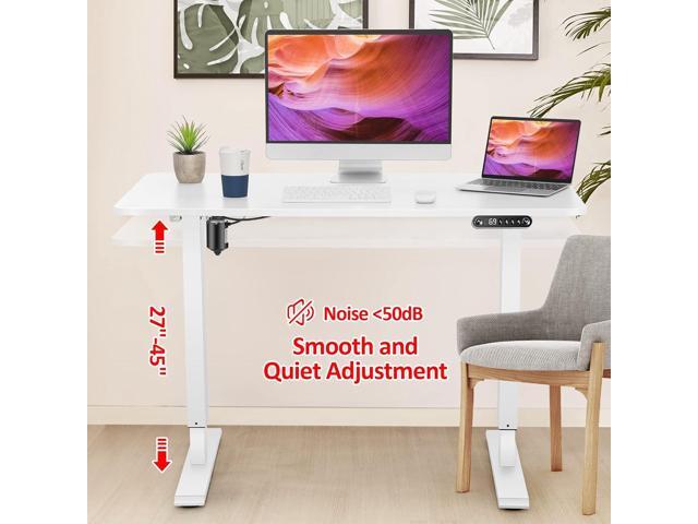 KORGOL Electric Standing Desk 48 x 24 Inches Adjustable Height Sit Stand Up Desk for Home Office Computer Desk with 2 USB Ports 3 AC Power Outlets...