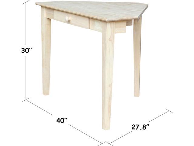 IC International Concepts Corner Computer Desk, Unfinished