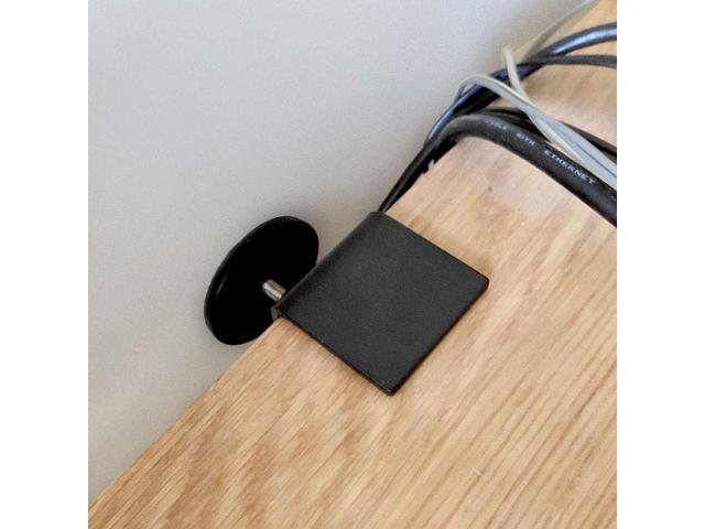 2 pcs Desk Table Wall Adjustable Protective Spacer, Desk Table Tops Wall Spacer (Black)