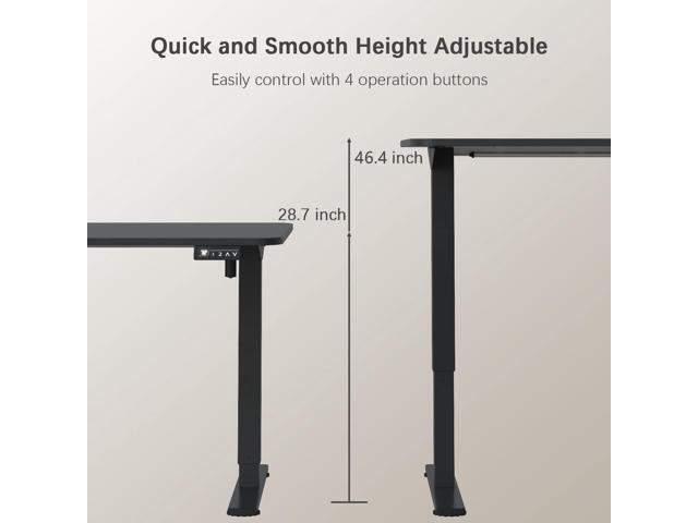 Furmax 55 x 24 Inches Electric Height Adjustable Standing Desk Large Sit Stand Up Desk Home Office Computer Desk Memory Preset with T-Shaped Metal...