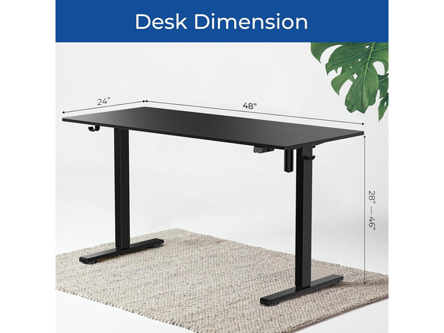 Our Modern Space Height Adjustable 48' Electric Standing Desk - Upgraded Ultra Durable Home Office Large Rectangular Computer or Laptop Sit Stand...