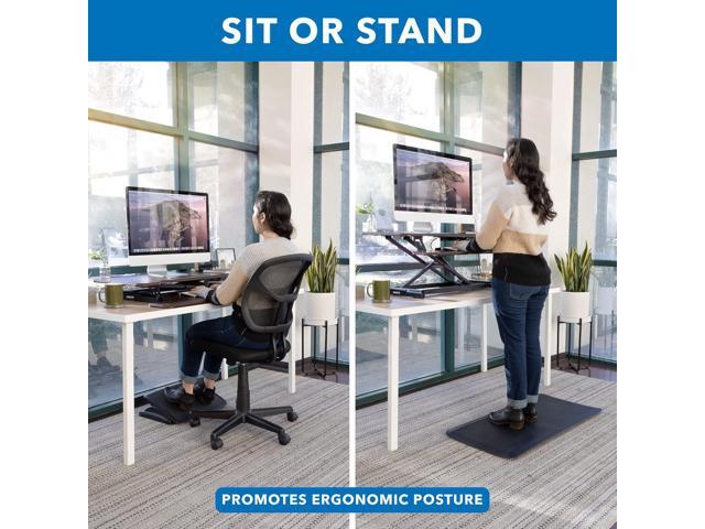 Mount-It! Height Adjustable Stand Up Desk Converter, 38 Wide Tabletop Standing Desk Riser with Gas Spring Desktop Standing Desk with Keyboard Tray...