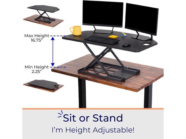 Stand Steady X-Elite Pro Corner Standing Desk 40 Inch Corner Sit to Stand Desk Converter Ideal for Cubicles and L Shaped Desks! Easy...