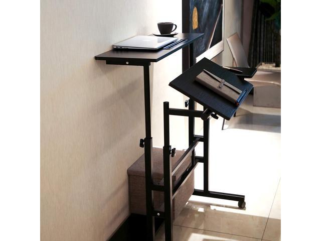 Zytty Portable Standing Desk, Small Standing Desk with Wheels Standing Laptop Desk Mobile Standing Desk for Home Office Adjustable Standing Desk,...