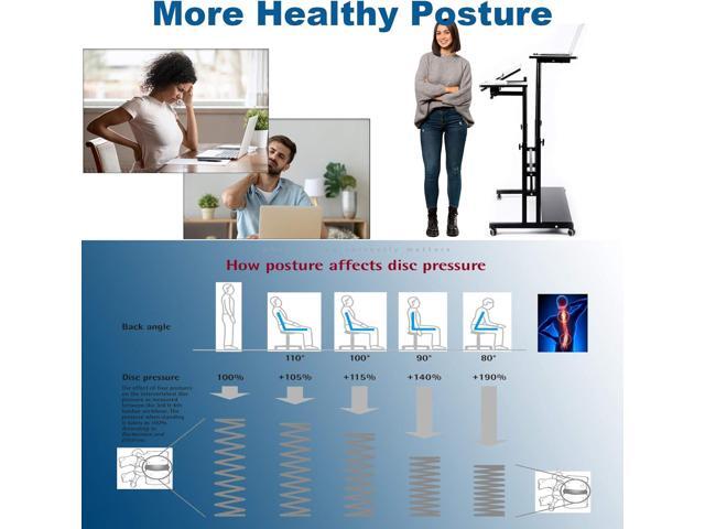 Zytty Portable Standing Desk, Small Standing Desk with Wheels Standing Laptop Desk Mobile Standing Desk for Home Office Adjustable Standing Desk,...